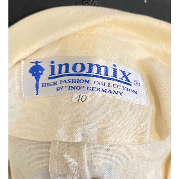 Vintage Inomix Germany Off white blazer lace gold trim‎ Germany 40 size Med - Picture 8 of 10